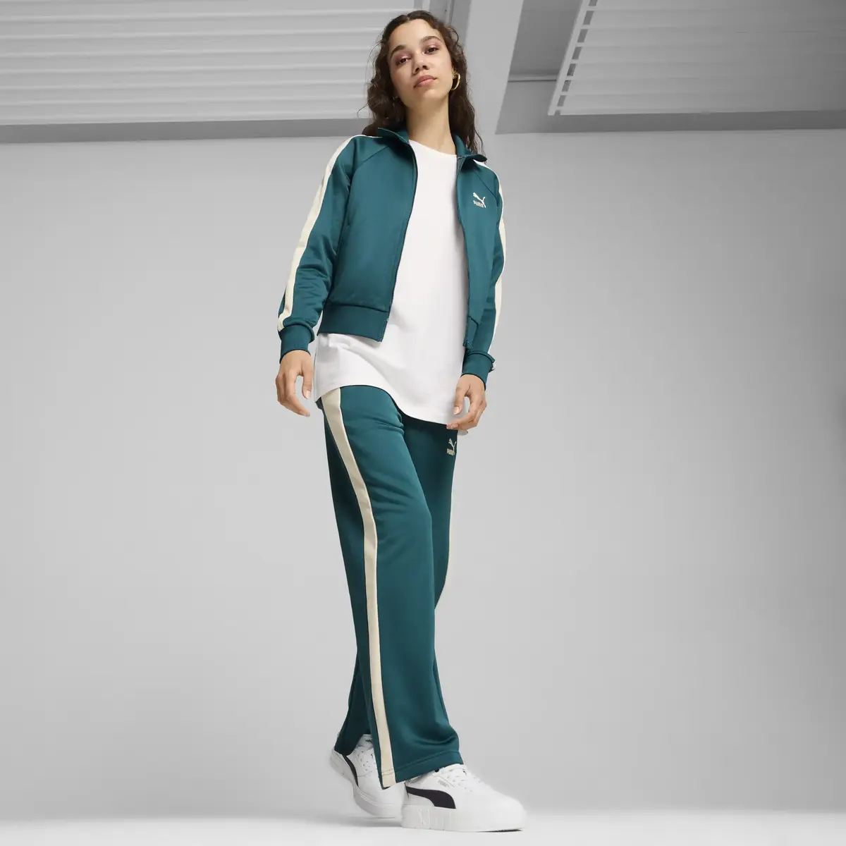 Puma ICONIC T7 Track Jacket Yeşil Kadın Sweatshirt