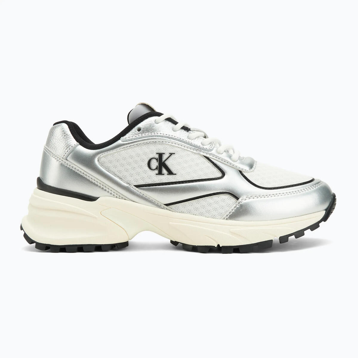 Calvin Klein HIKE RUNNER LACE UP MESH MIX MET Kadın Gri Günlük Spor Ayakkabı