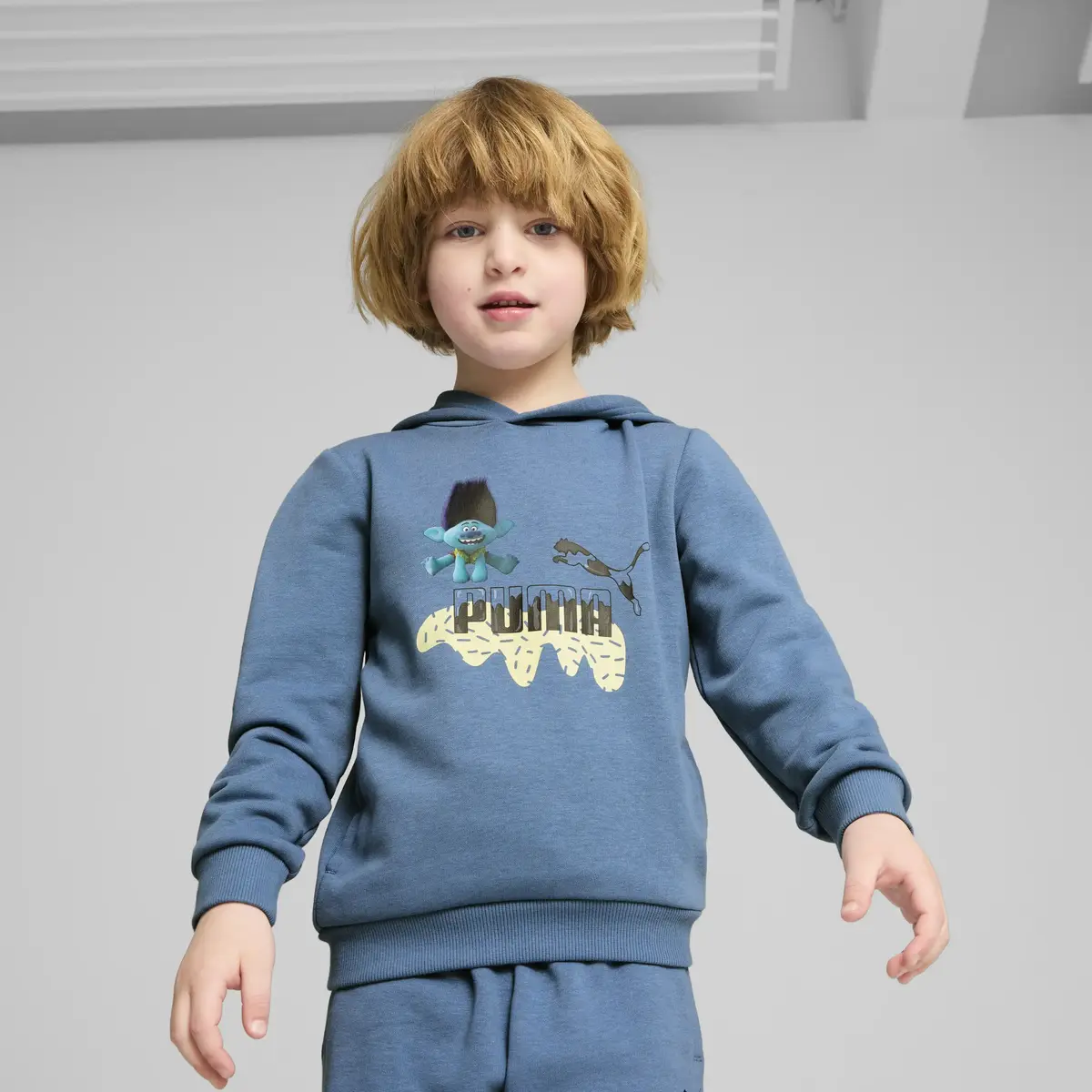 Puma X TROLLS Hoodie Mavi Erkek Çocuk Hoodie