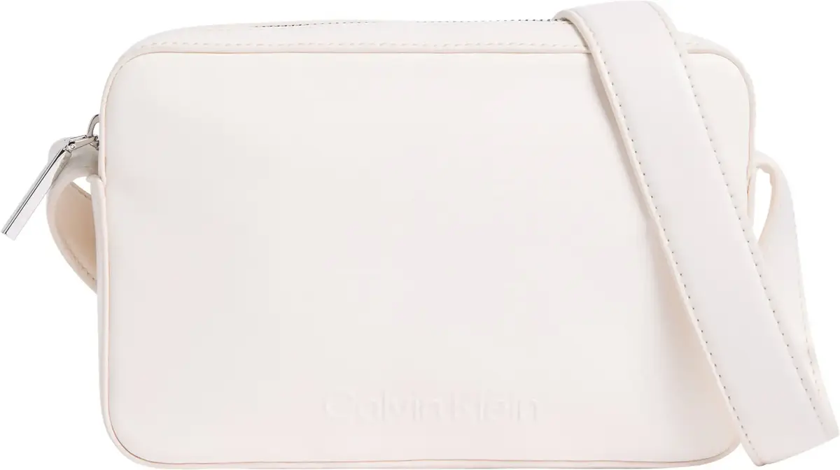 Calvin Klein EMBOSSED LOGO CAMERA, 67U Krem Kadın Çanta