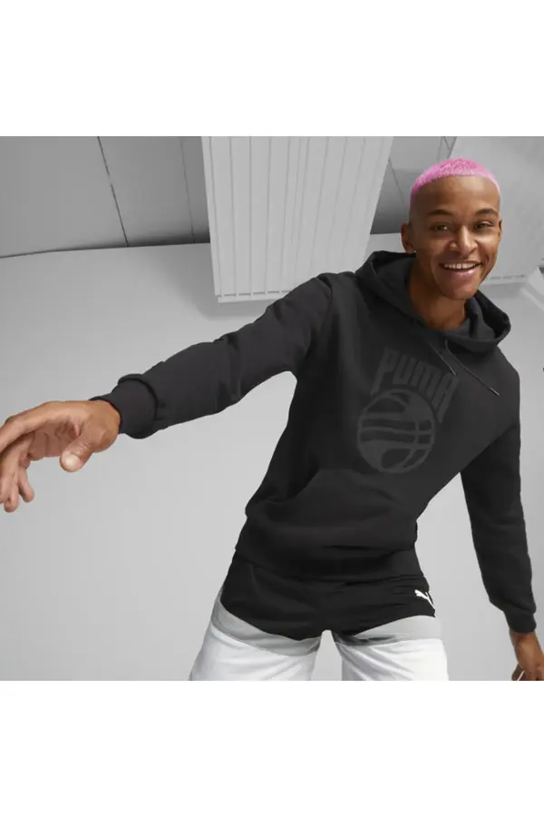 Puma Posterize Hoodie Siyah Erkek Basketbol Hoodie