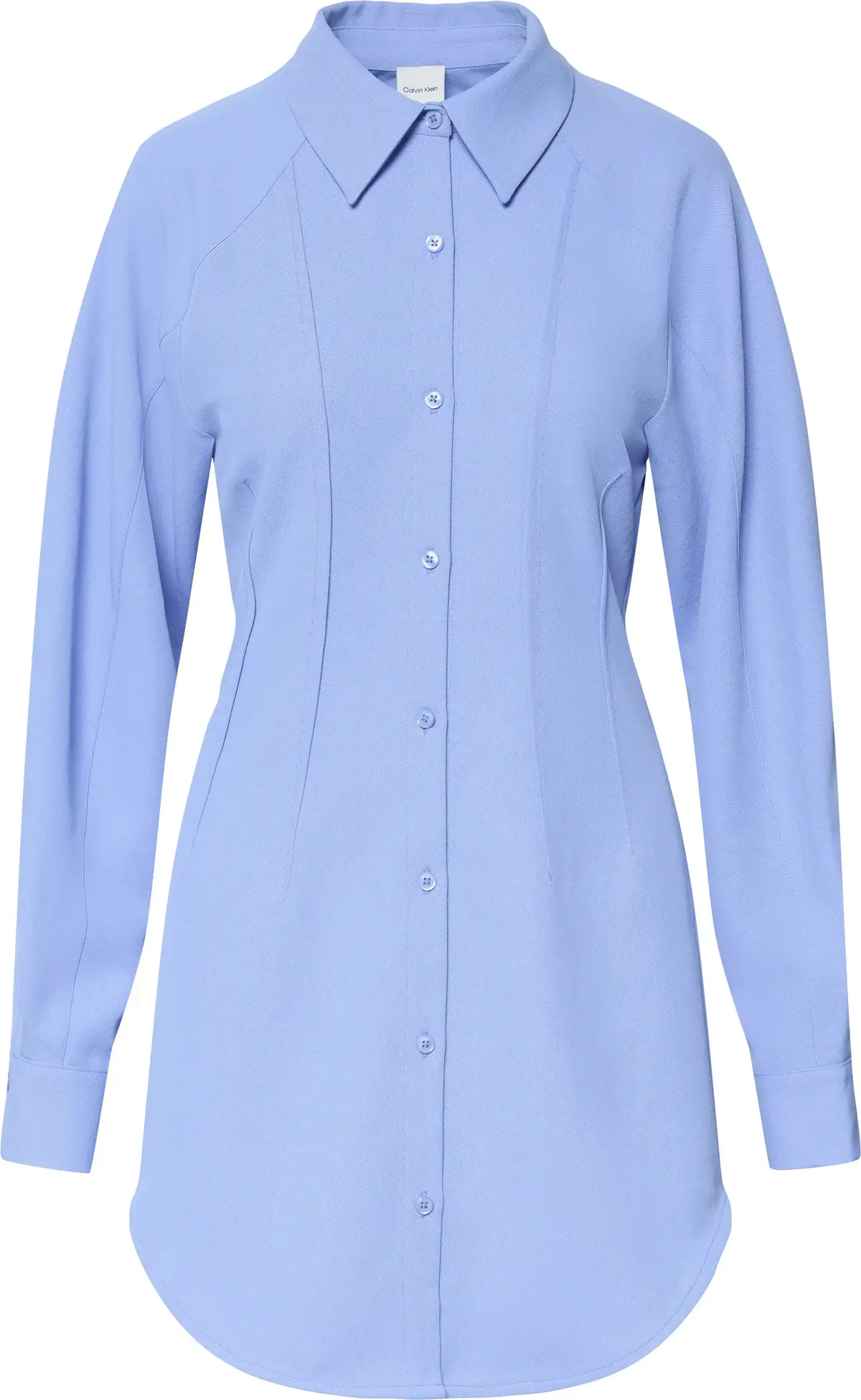 Calvin Klein Casual Twill LS Mini Shirtdress Ksdın Mavi Gömlek Elbise