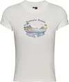 Tommy Hilfiger TJW SLIM ROMANCE TRO Kadın Beyaz T-Shirt