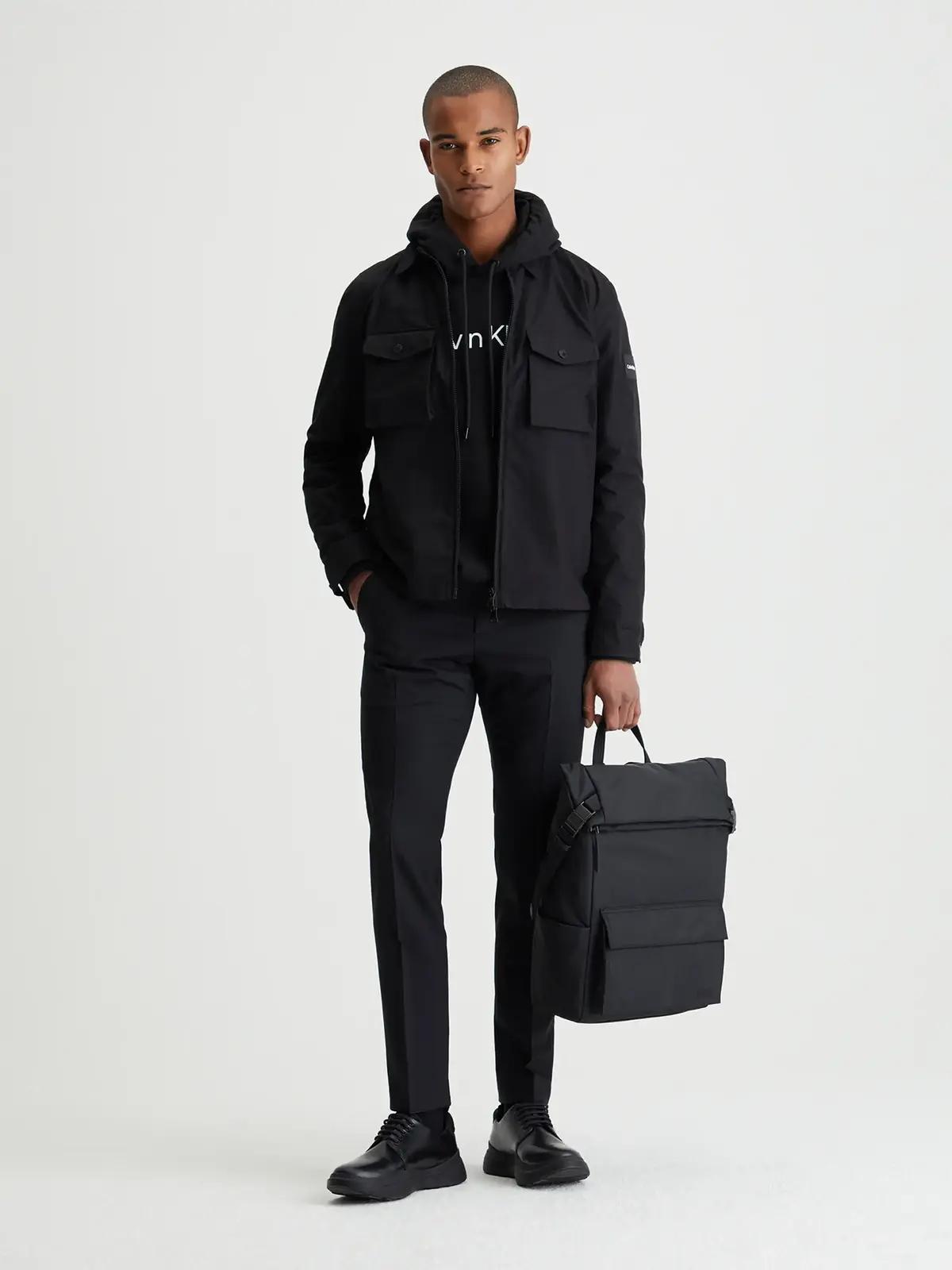 Calvin Klein RECYCLED LIGHT SHIRT Erkek Siyah Mont