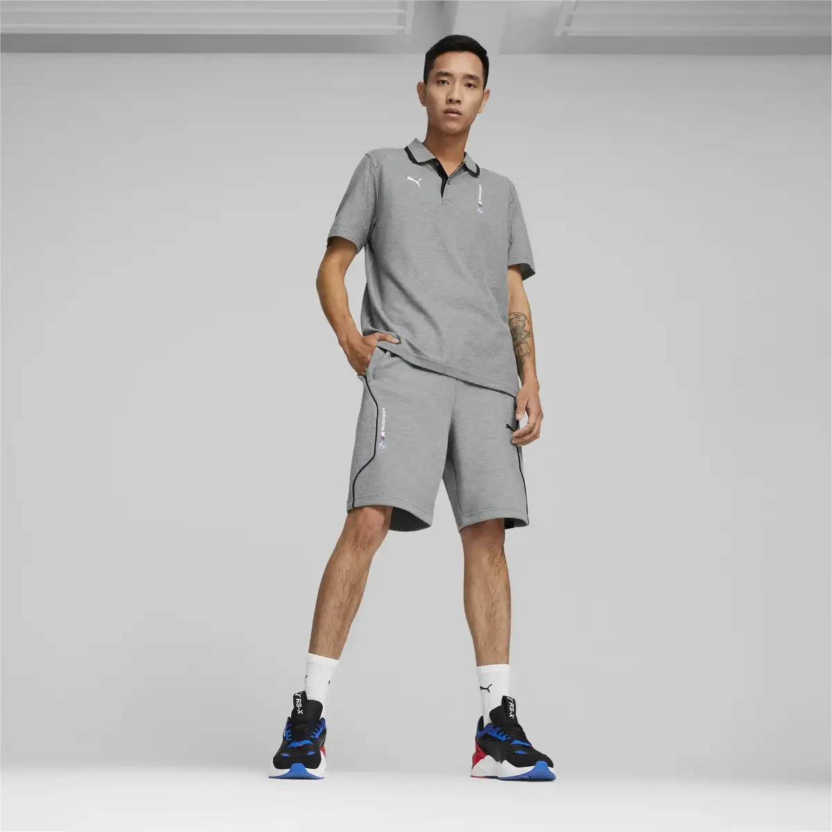 Puma BMW MMS Sweat Shorts Gri Erkek Şort