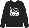 Calvin Klein BOX LOGO T-SHIRT LS Erkek Siyah T-Shirt