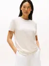 Tommy Hilfiger REG CORP LOGO C-NK S, ADK Krem Kadın T-Shirt