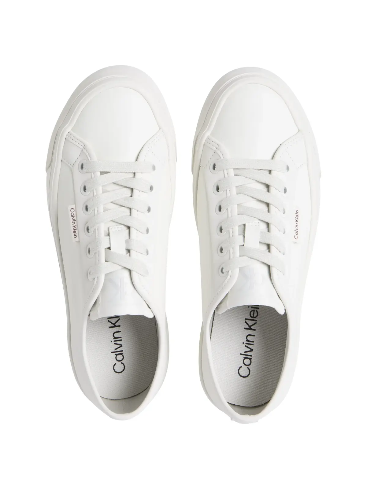 Calvin Klein VULC FLATF LACE UP LTH Kadın Beyaz Günlük Spor Ayakkabı