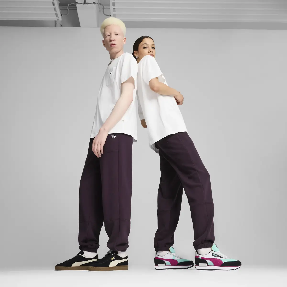 Puma DOWNTOWN Relaxed Sweatpants Mor Erkek Eşofman Altı