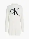 Calvin Klein CK INTARSIA LOOSE SW Kadın Krem Elbise