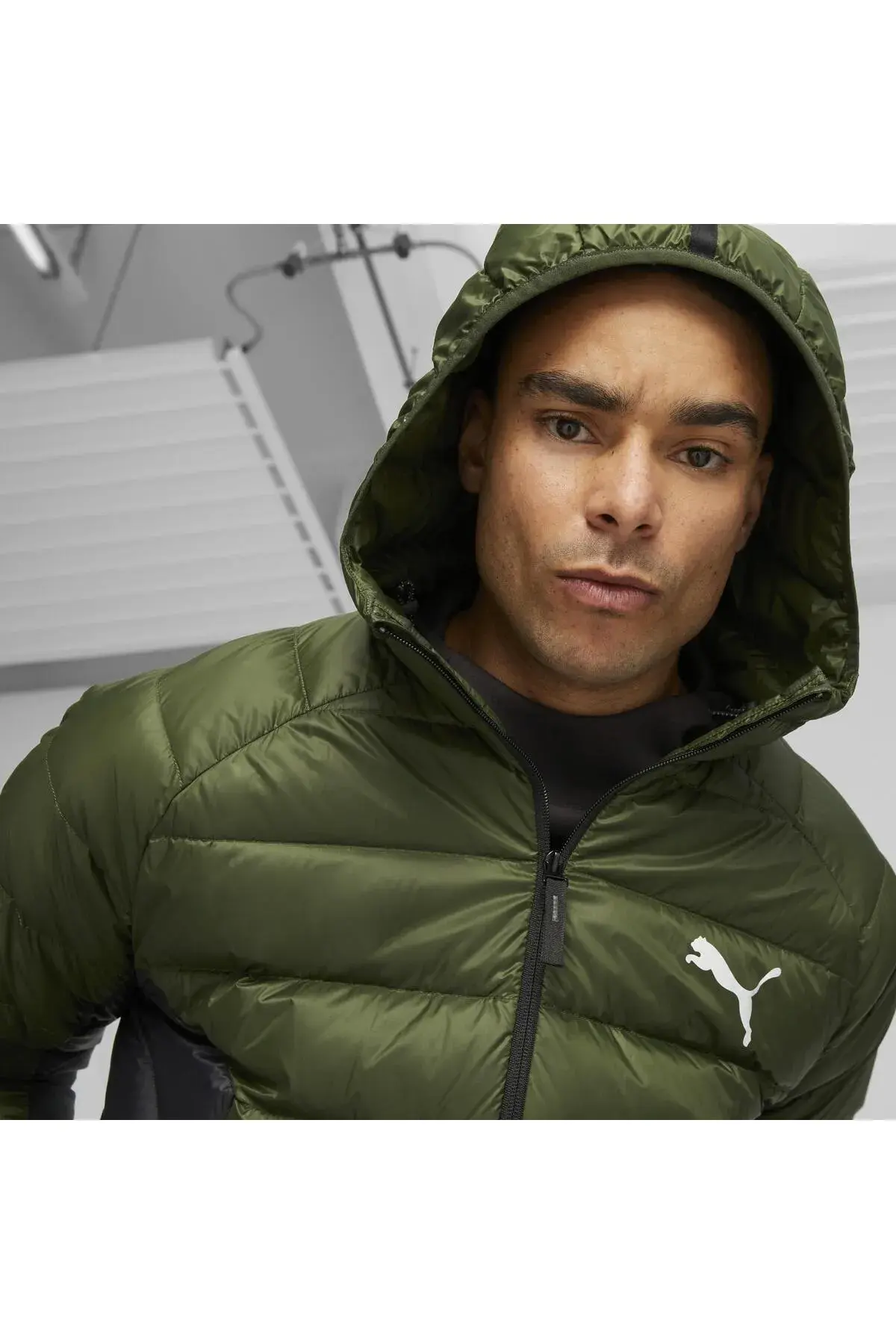 Puma PackLITE Hooded Down Jacket Yeşil Erkek Şişme Mont