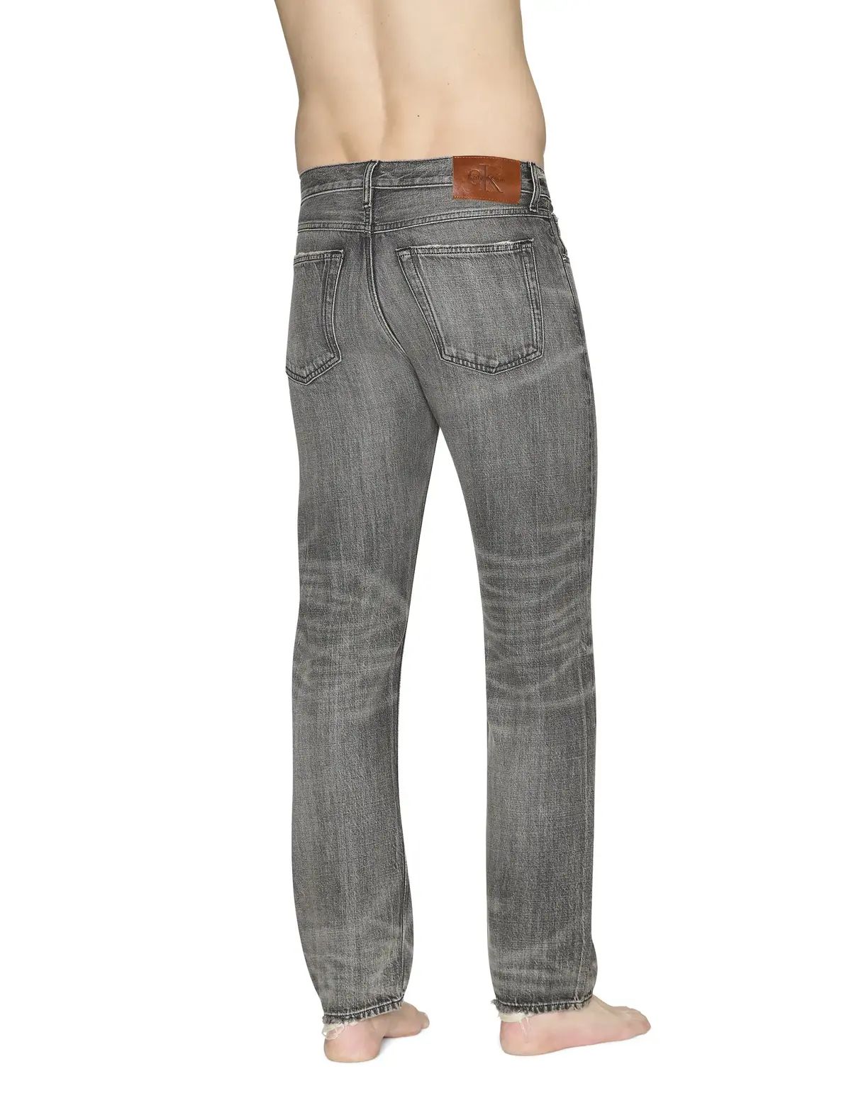 Calvin Klein 90S STRAIGHT METEORITE TENCEL JE Erkek Gri Kot Pantolon