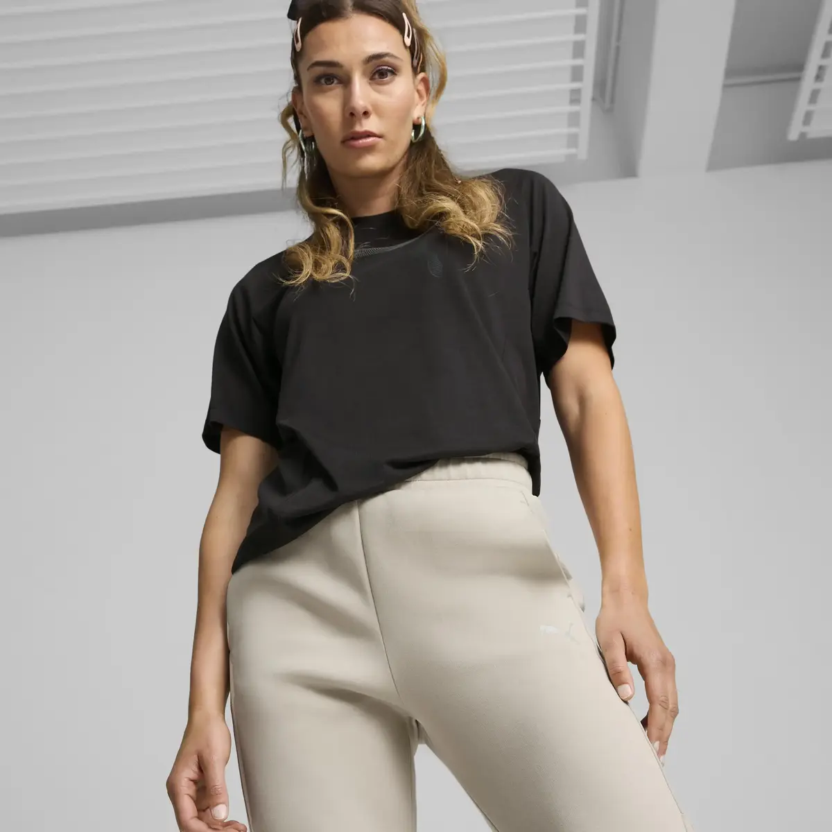 Puma EVOSTRIPE Pants op Bej Kadın Eşofman Altı