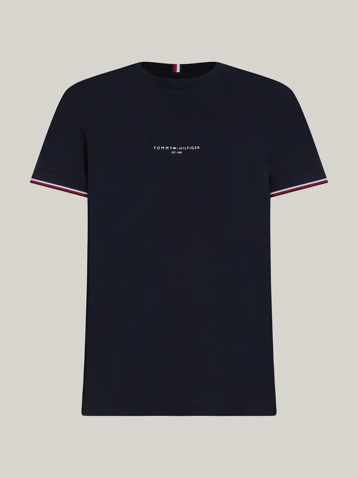 Tommy Hilfiger TOMMY LOGO TIPPED TE, DW5 Siyah Erkek T-Shirt & Polo