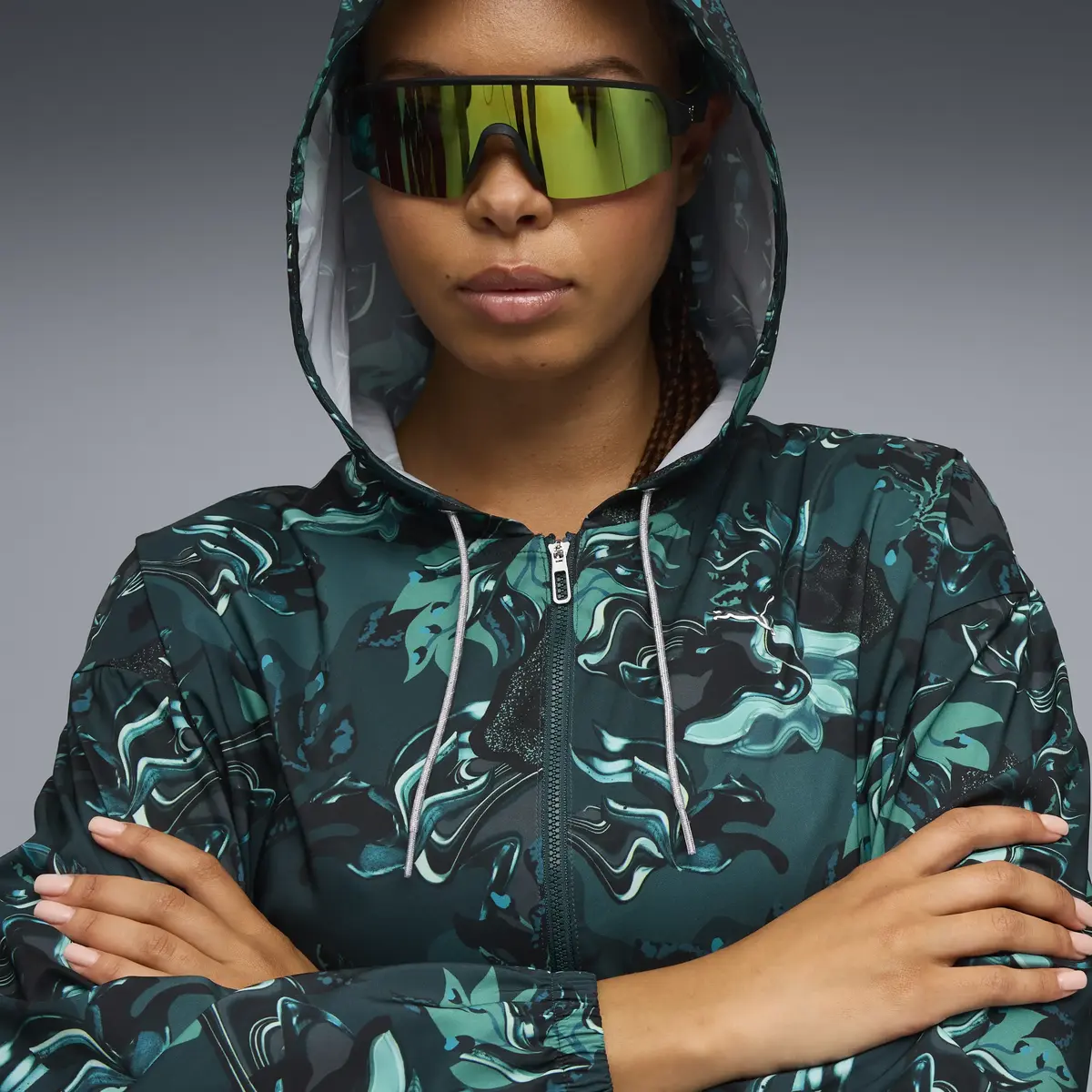 Puma W GREEN TERRAINS WOVEN JCKET Kadın Sweatshirt