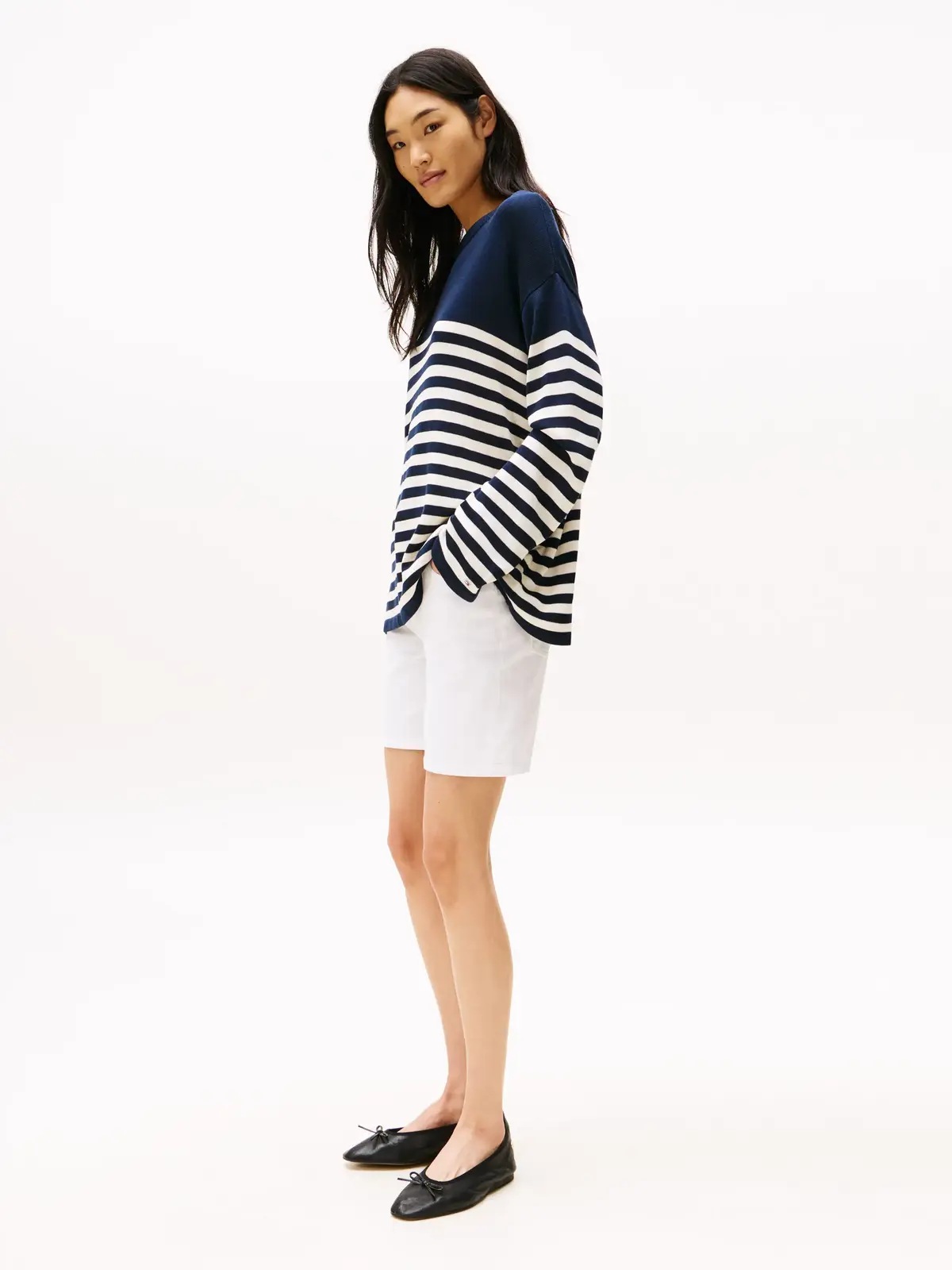 Tommy Hilfiger DNM STRAIGHT SHORT R, YCF Beyaz Kadın Şort