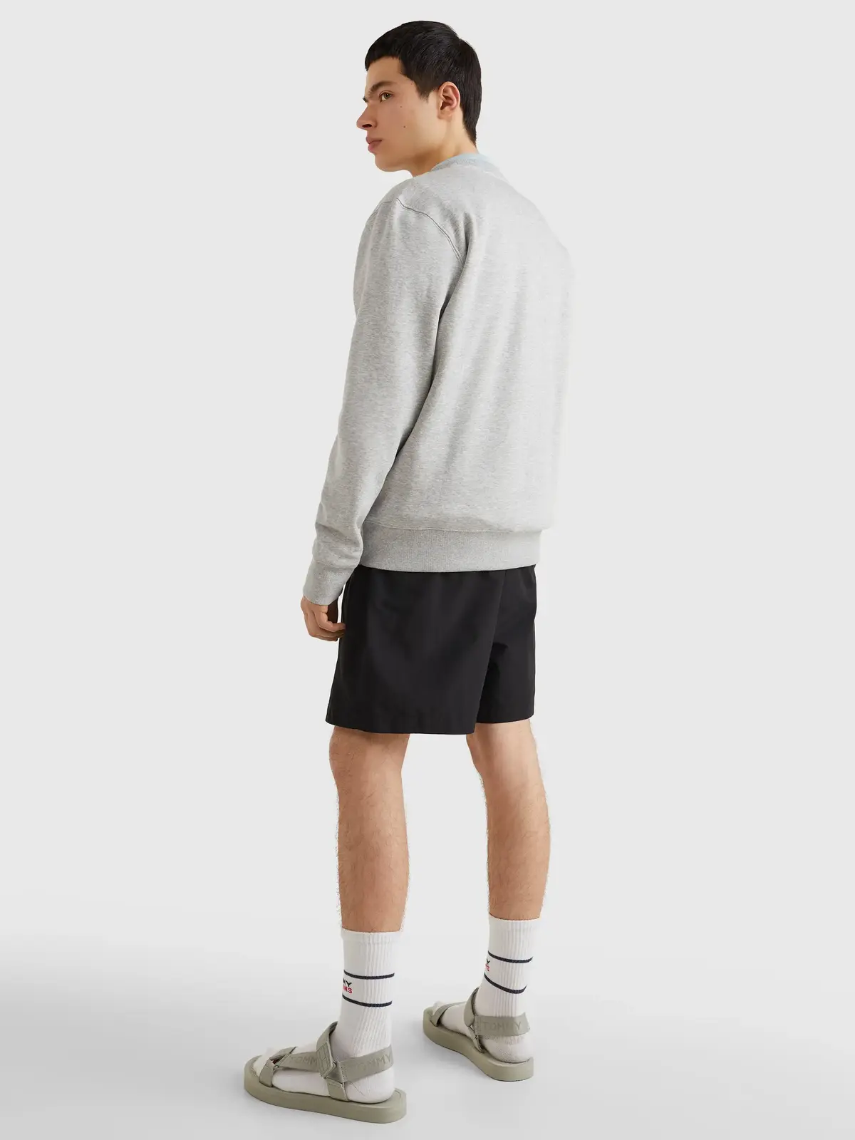 Tommy Hilfiger  TJM REGULAR FLEECE C Erkek Gri Sweatshirt