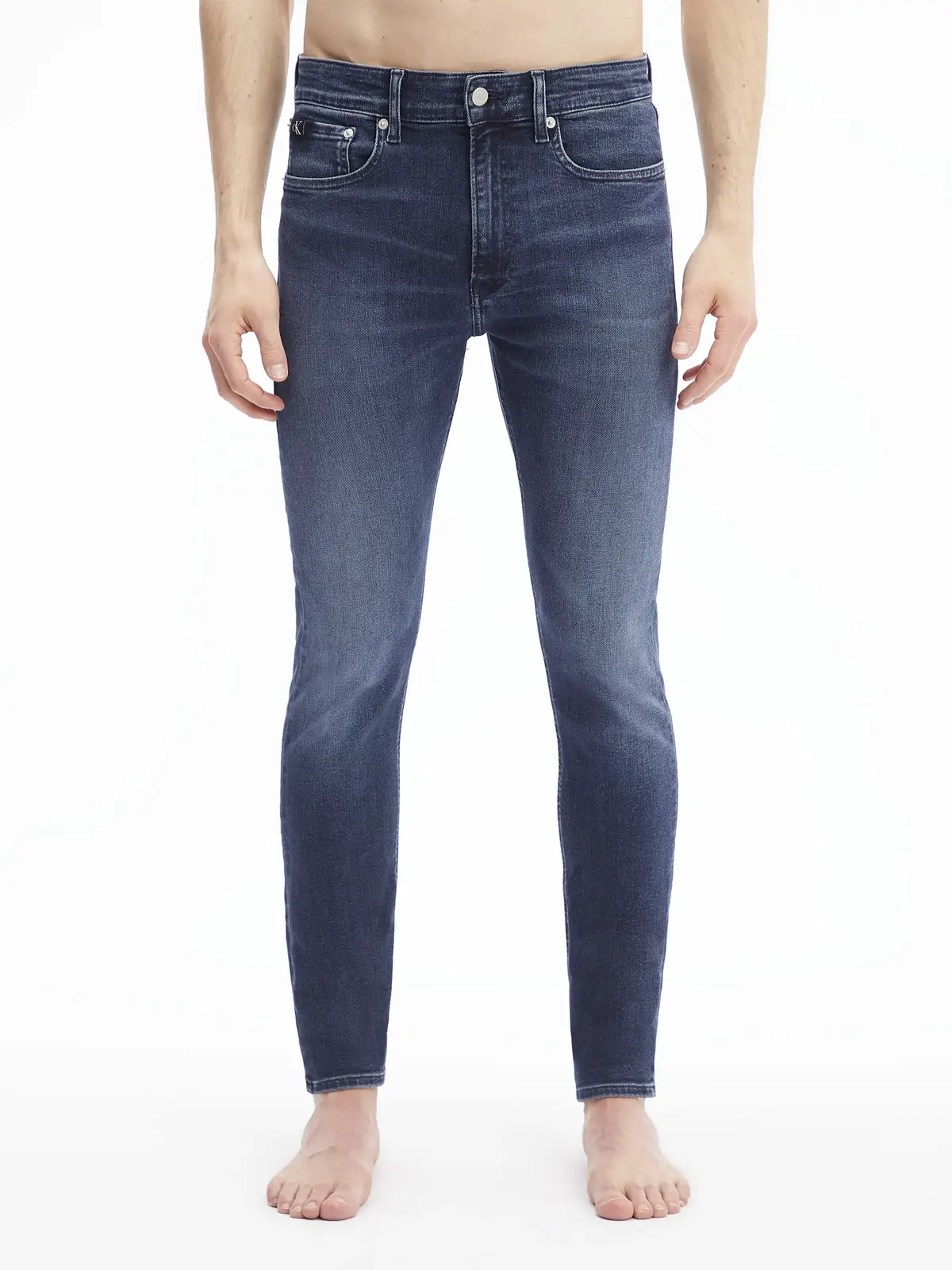 Calvin Klein SKINNY Erkek mavi Kot Pantolon