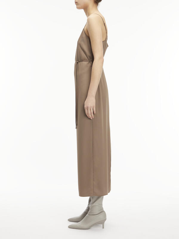 Calvin Klein RECYCLED CDC MIDI SL Kadın Kahverengi Elbise