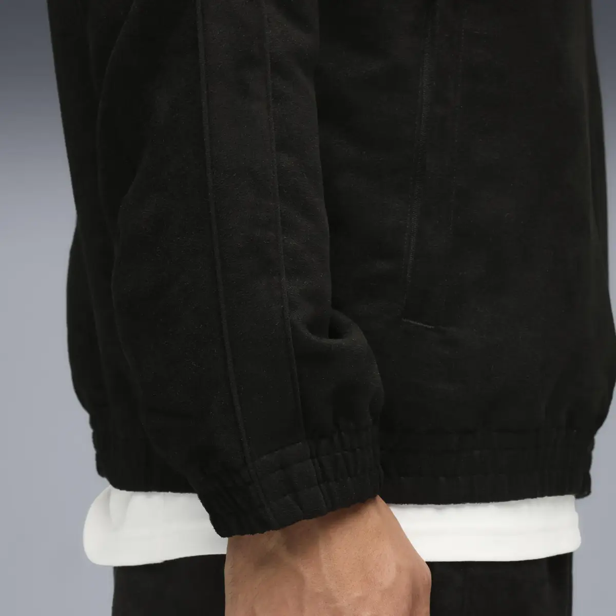 Puma T7 Suede Track Jacket Siyah Erkek Fermuarlı Ceket