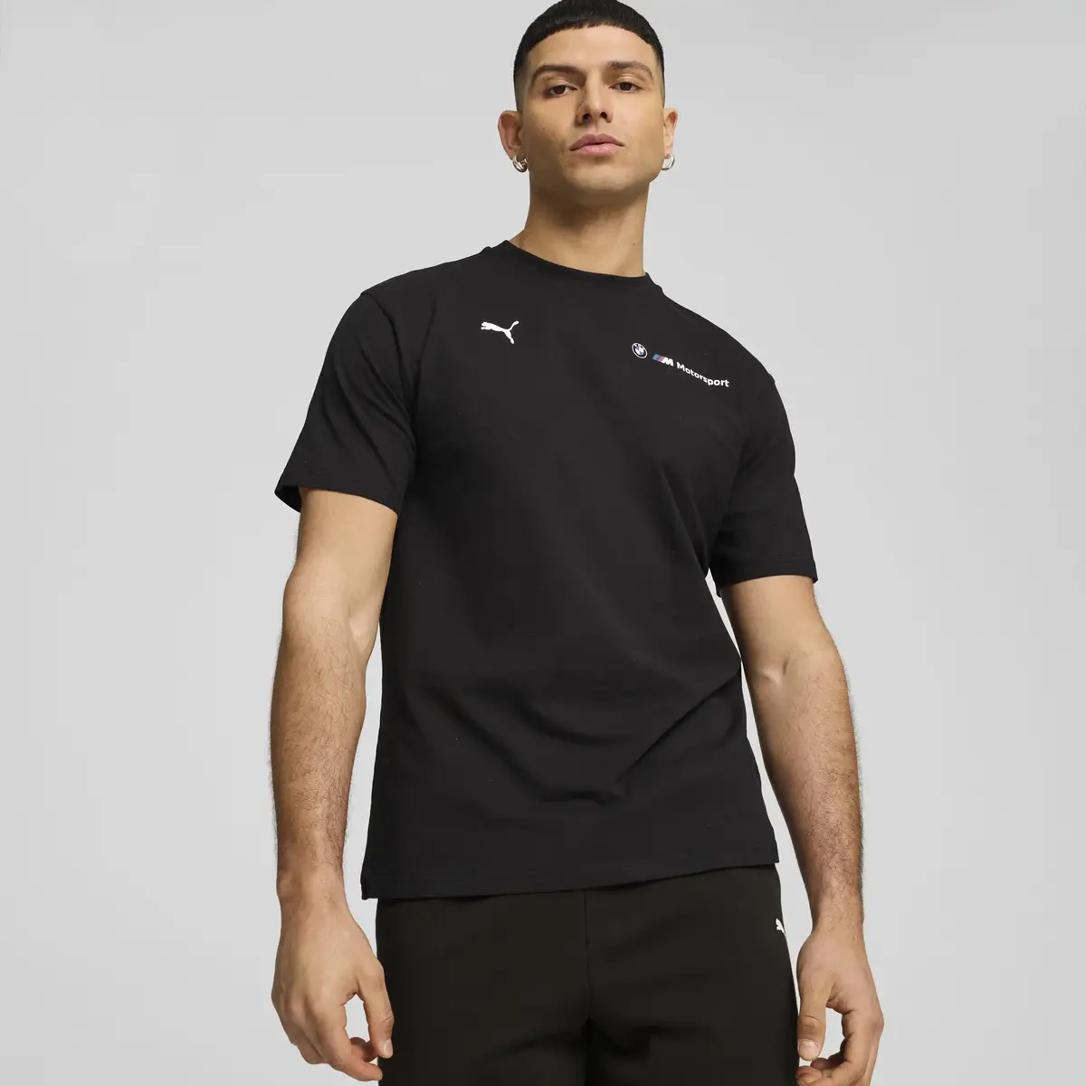 Puma BMW MMS NEW ESS LOGO TEE Siyah Erkek T-Shirt