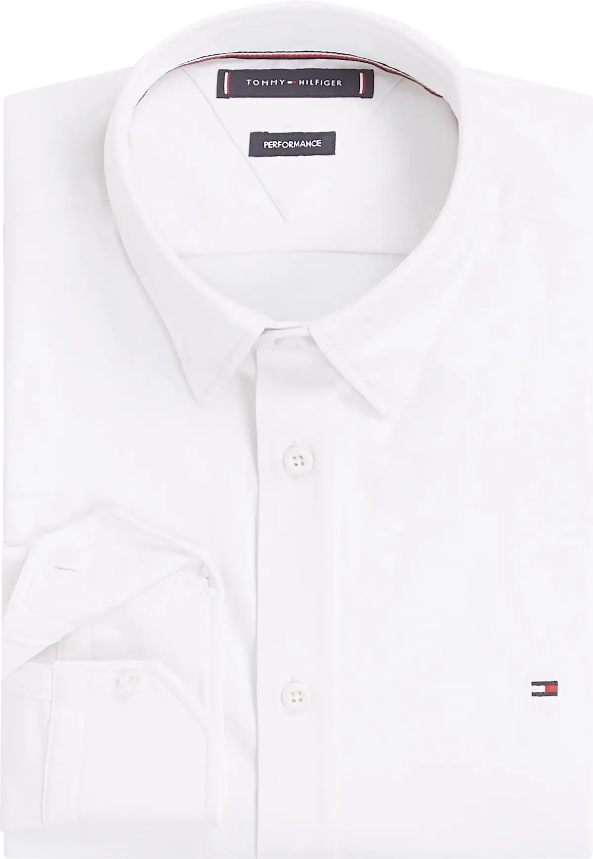 Tommy Hilfiger PERFORMANCE KNIT SOL, YCF Beyaz Erkek Gömlek