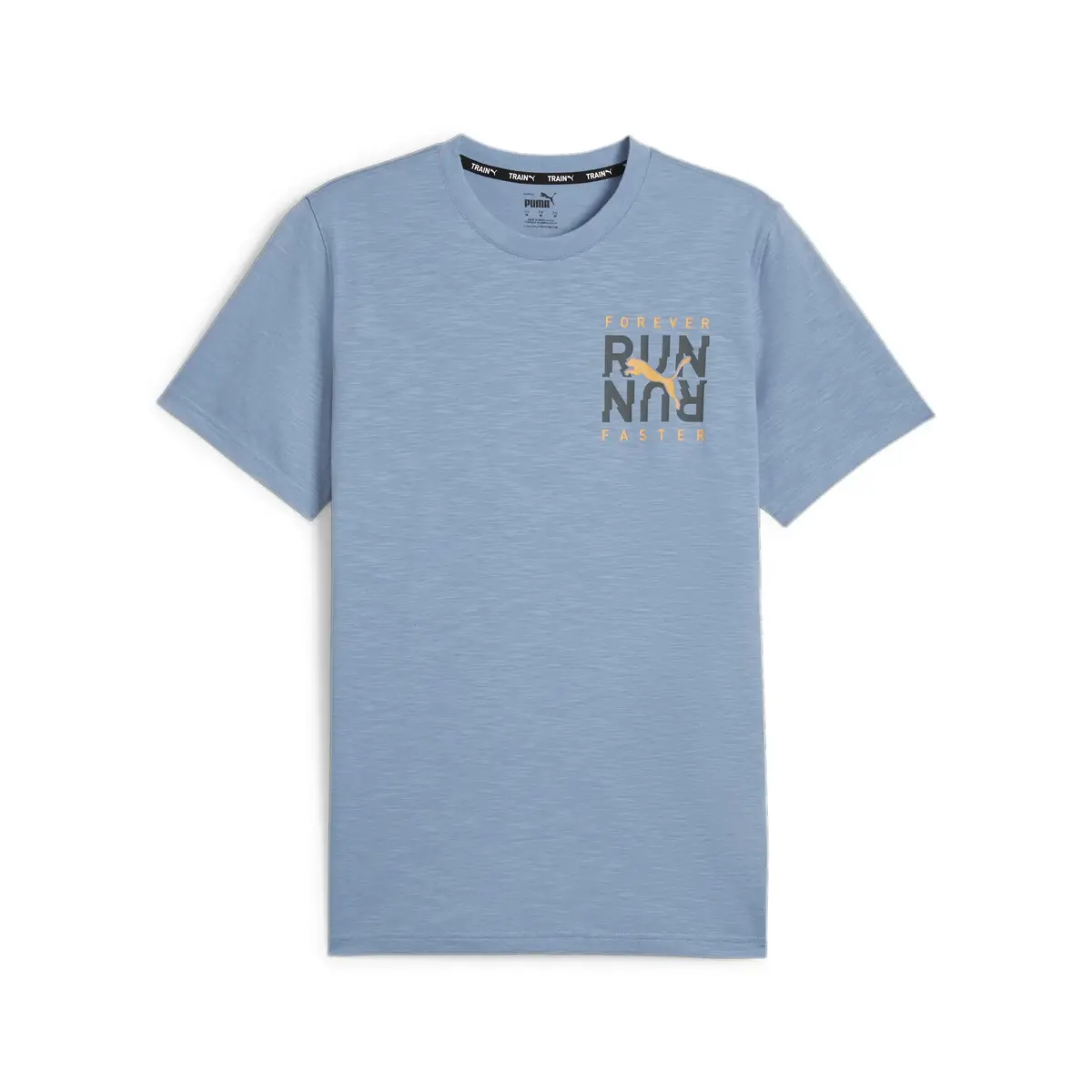 Puma MEN’S GRAPHIC RUN EMBLEM TEE Mavi Erkek T-Shirt