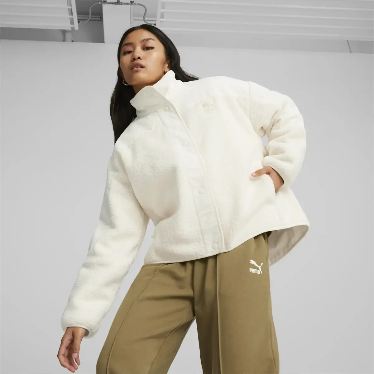 Puma Classics Sherpa Beyaz Kadın Ceket
