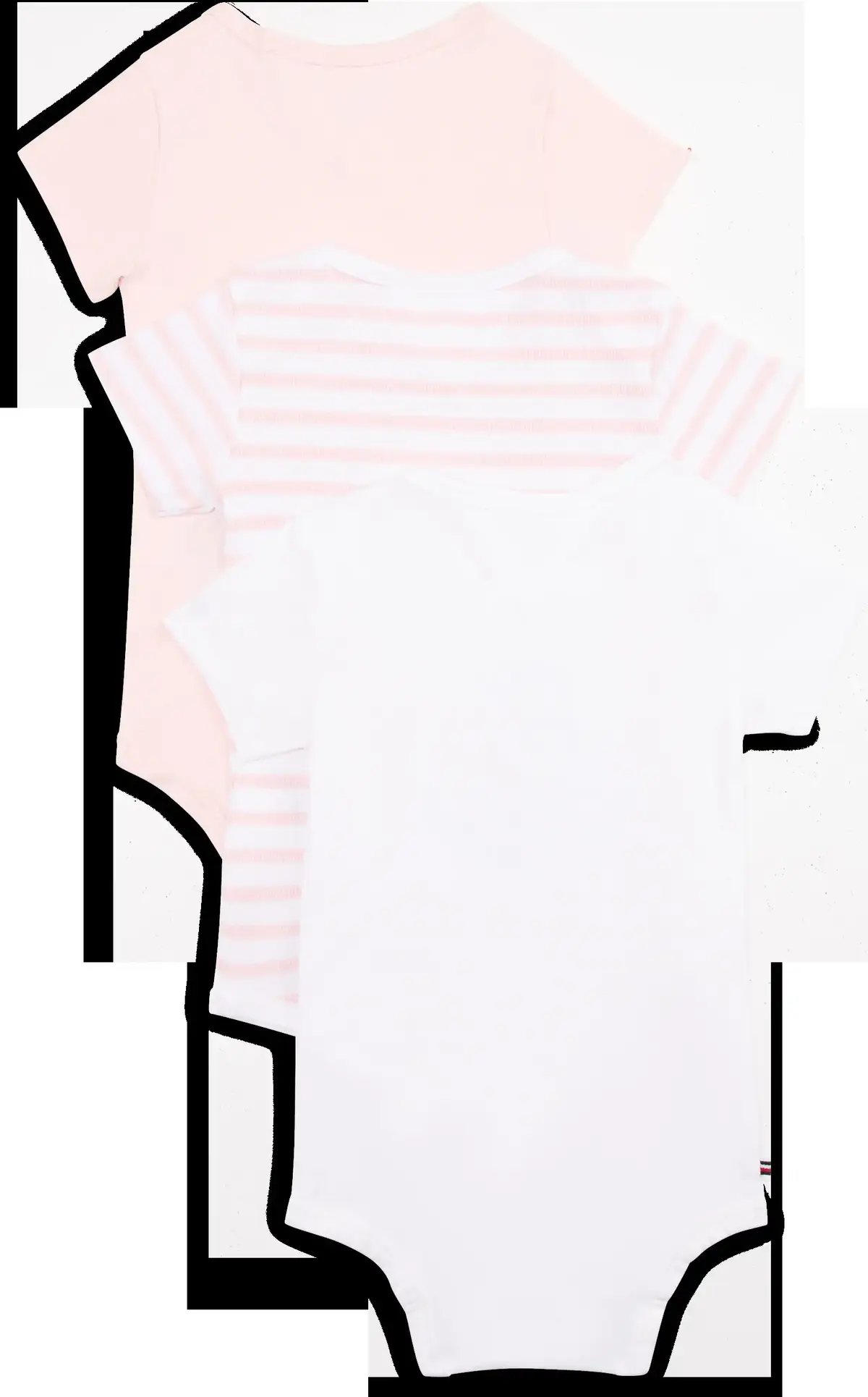 Tommy Hilfiger 3 PACK BODY SS GIFTB, TH3 Pembe 3'lü Bebek Tulumu