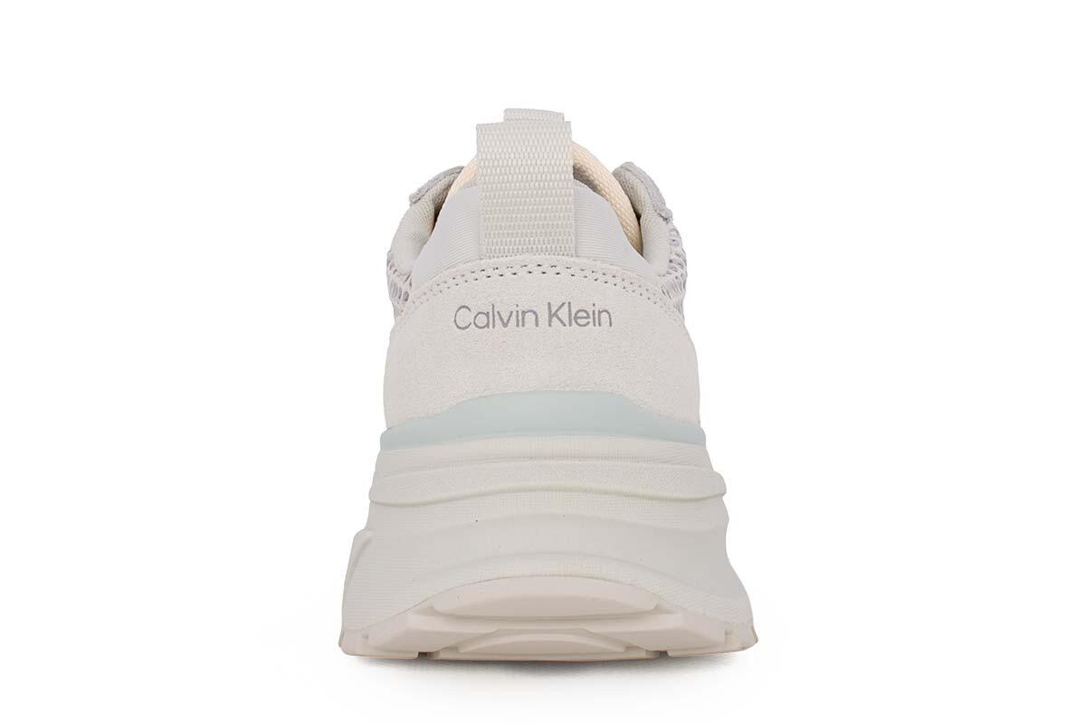 Calvin Klein HIKE RUNNER LACE UP TECHMIX Krem Kadın Spor Ayakkabı