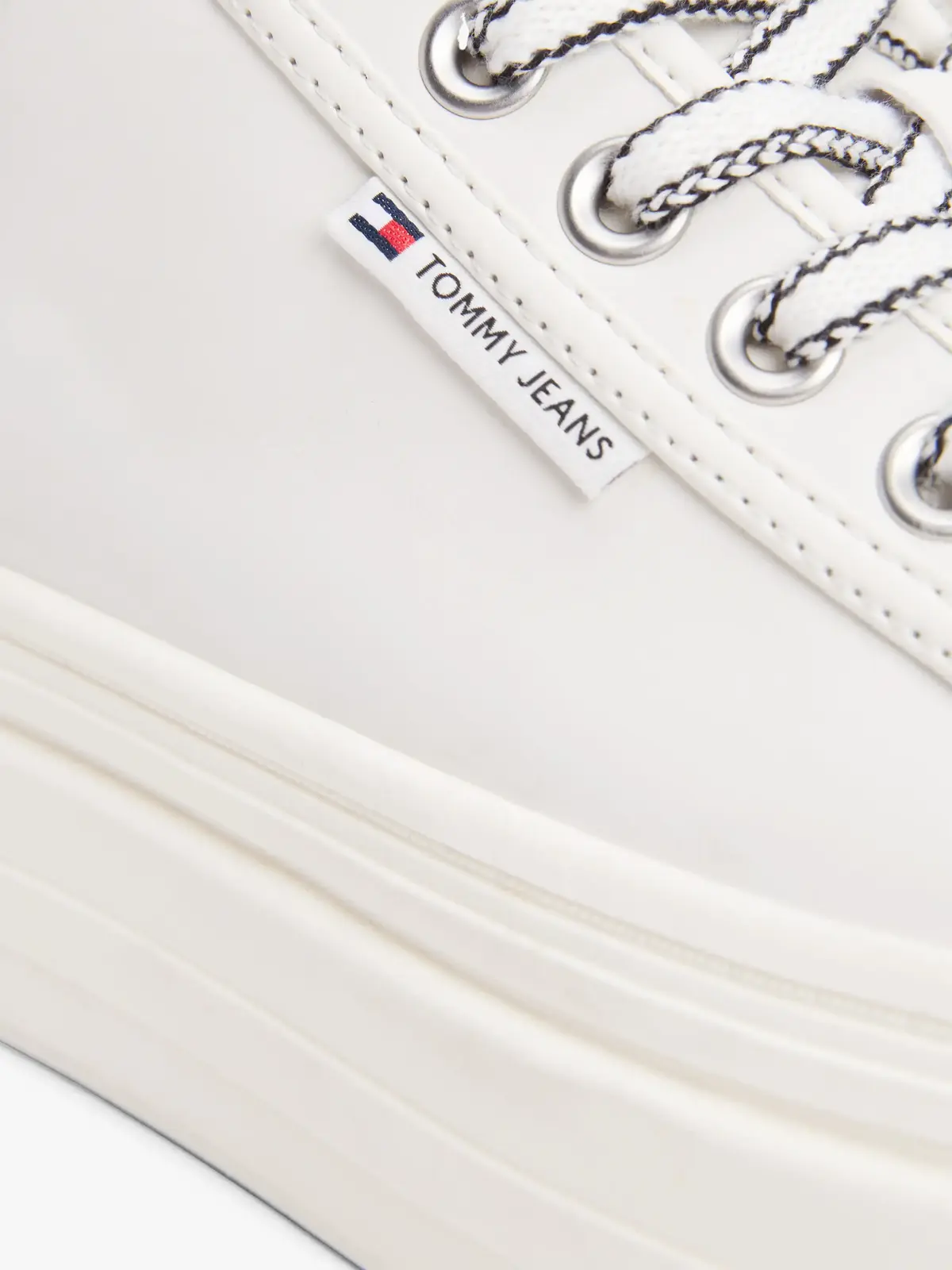 Tommy Hilfiger TJW FOXING VULC LC L, YBL Beyaz Kadın Spor Ayakkabı & Sneaker
