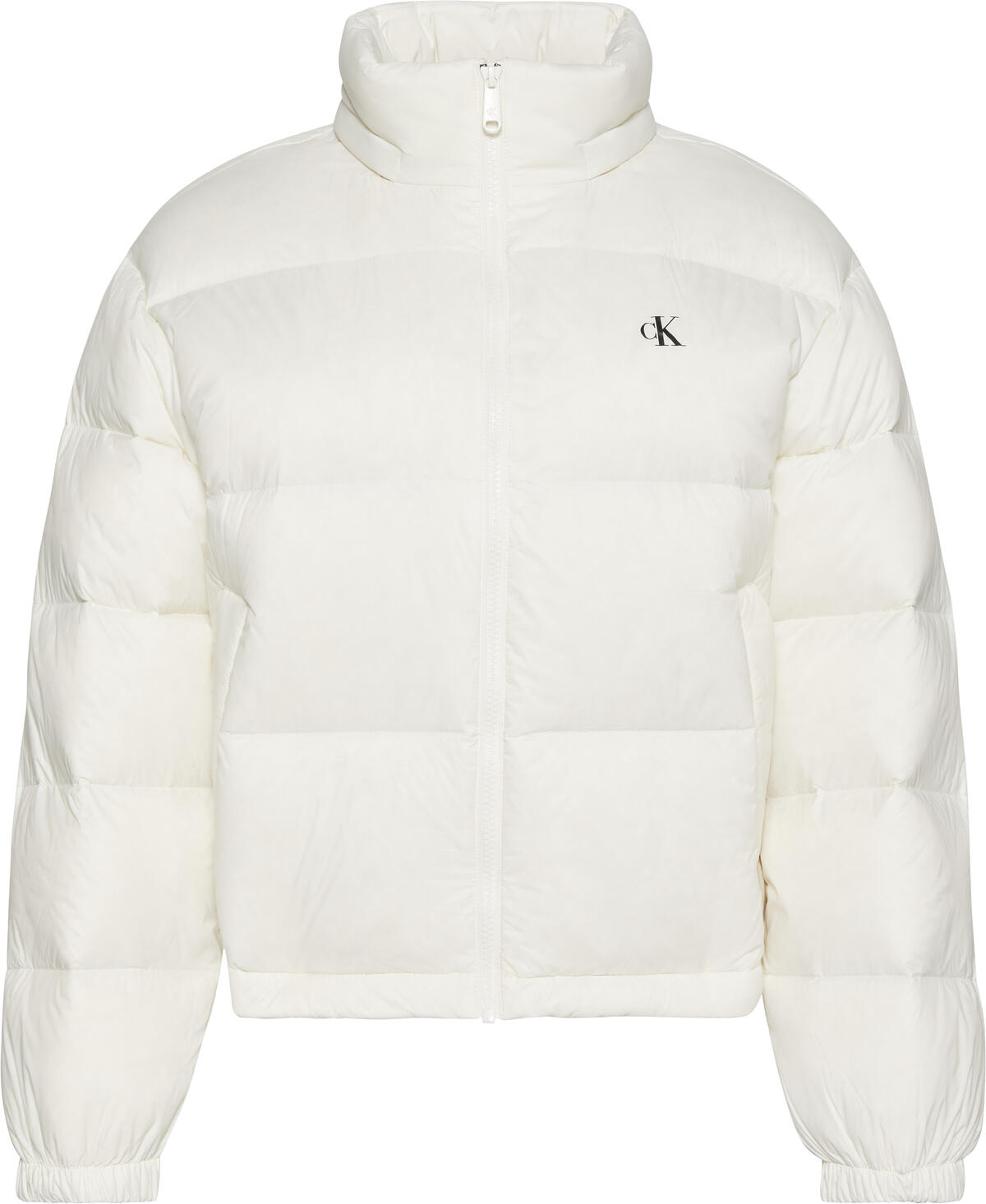 Calvin Klein ESSENTIAL MIDWEIGHT PUFFER JACKE Beyaz Kadın Mont Calvin Klein ESSENTIAL MIDWEIGHT PUFFER JACKE Beyaz Kadın Mont