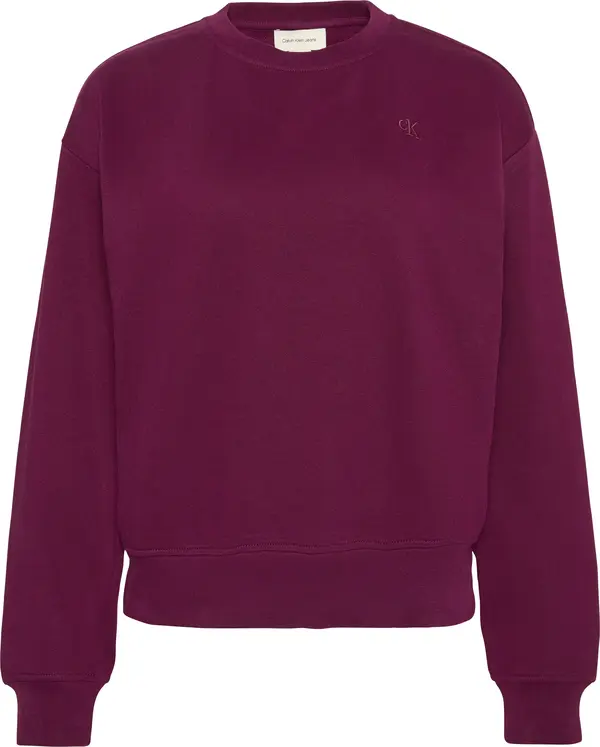 Calvin Klein LS ARCHIVE LOGO FRENCH TERRY RLX Kadın Kırmızı Sweatshirt