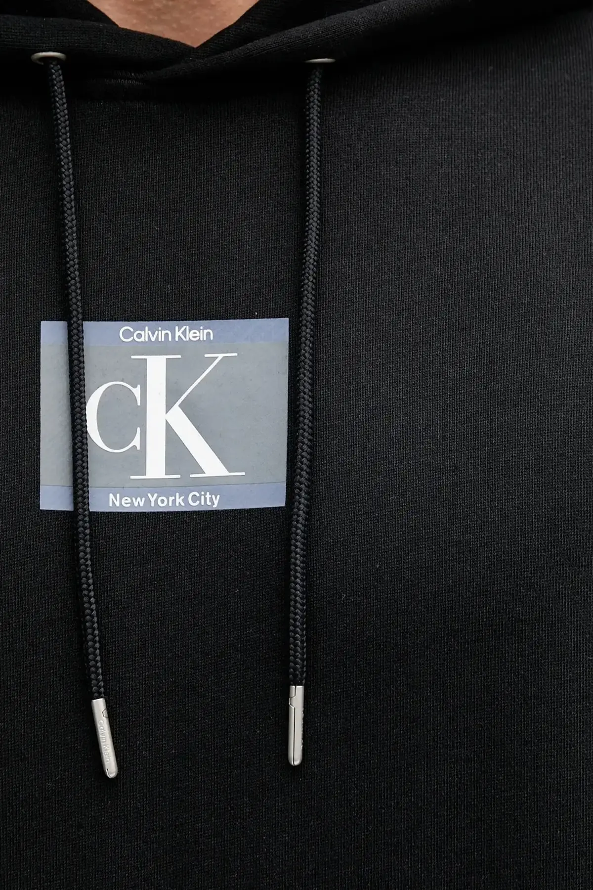 Calvin Klein LS EU 350TERRY SP CK BOX GRAPHIC Siyah Erkek Sweatshirt