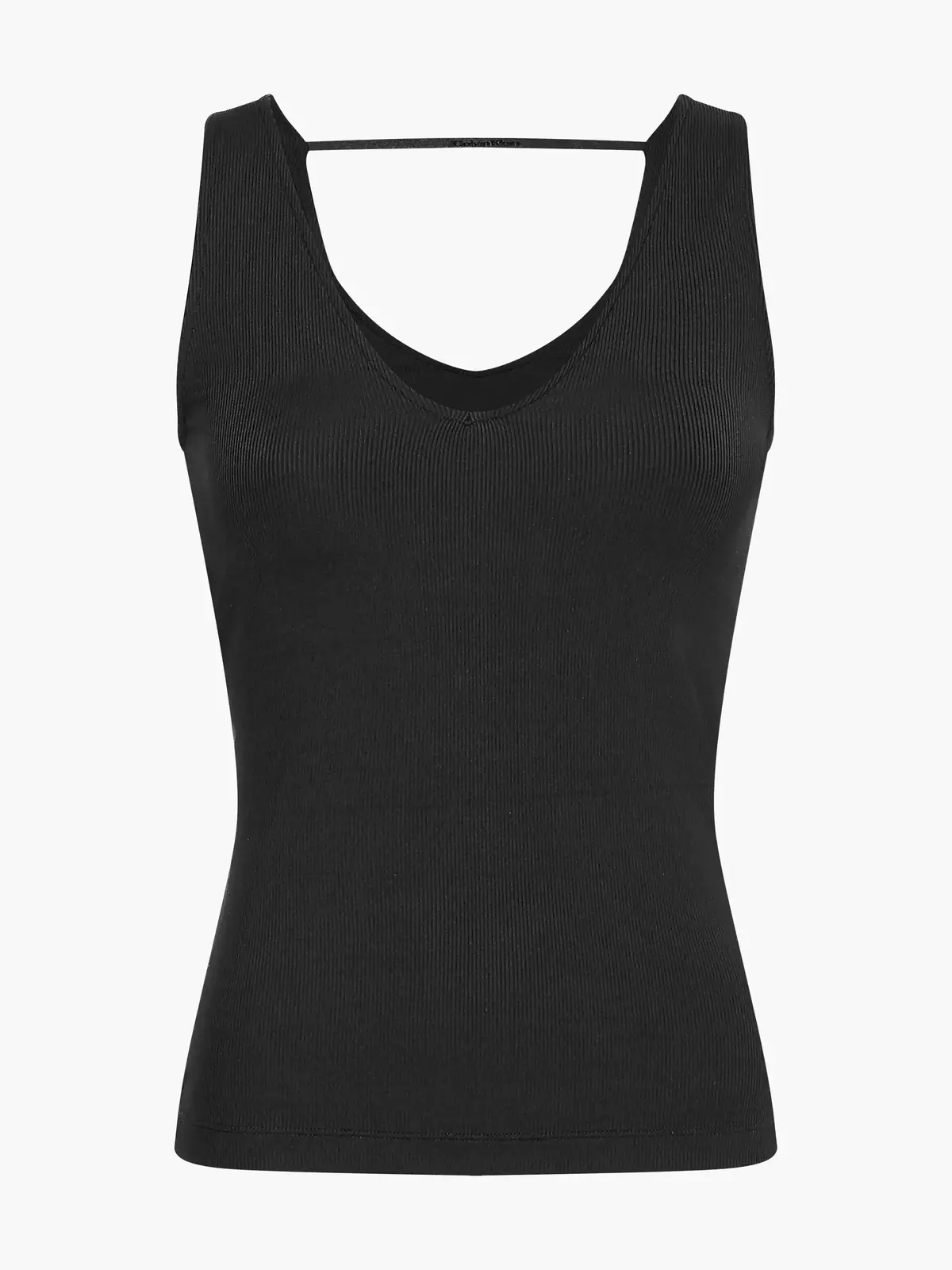 Calvin Klein REVEAL RIB JERSEY CA Kadın Siyah T-Shirt