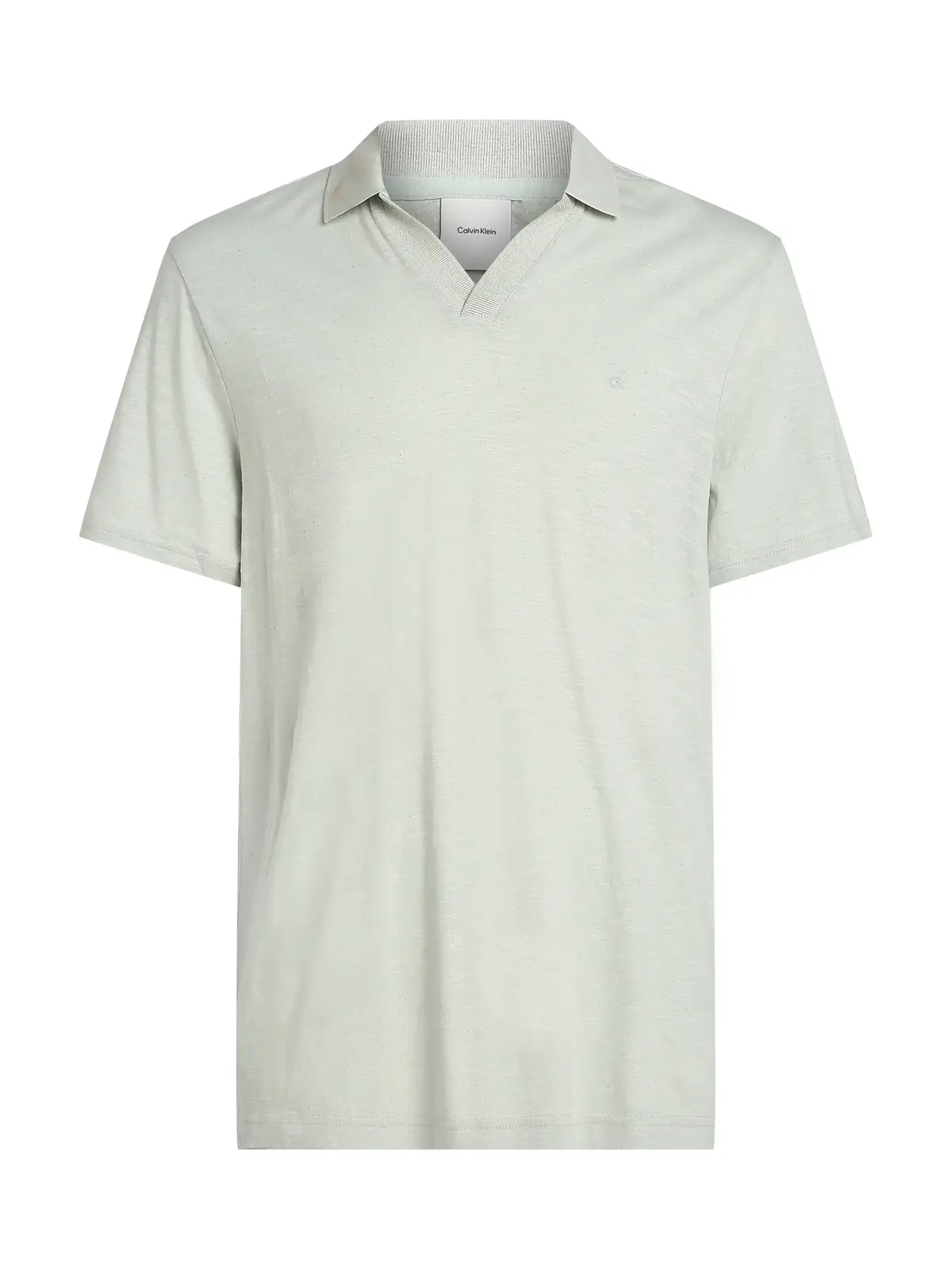 Calvin Klein LINEN COTTON CUBAN Gri Erkek Tişört