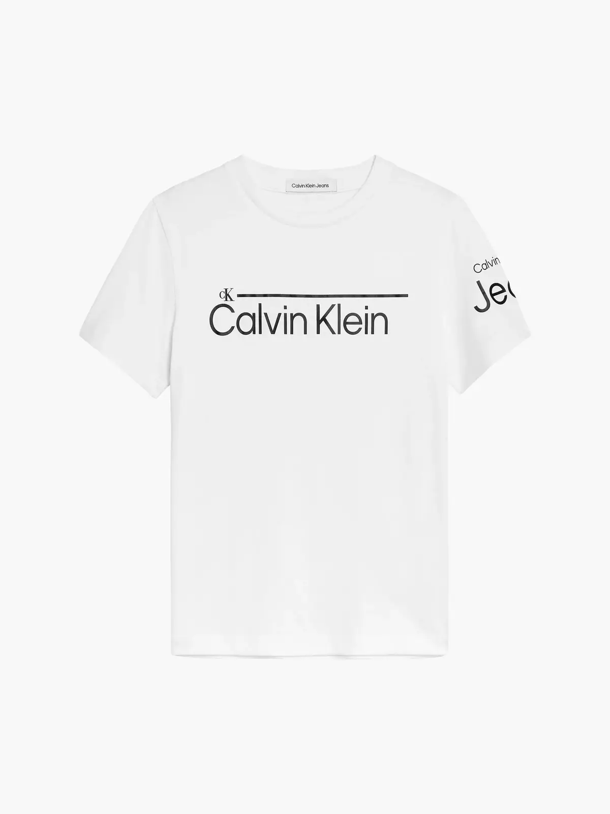 Calvin Klein INSTITUTIONAL LINED Erkek Beyaz T-Shirt
