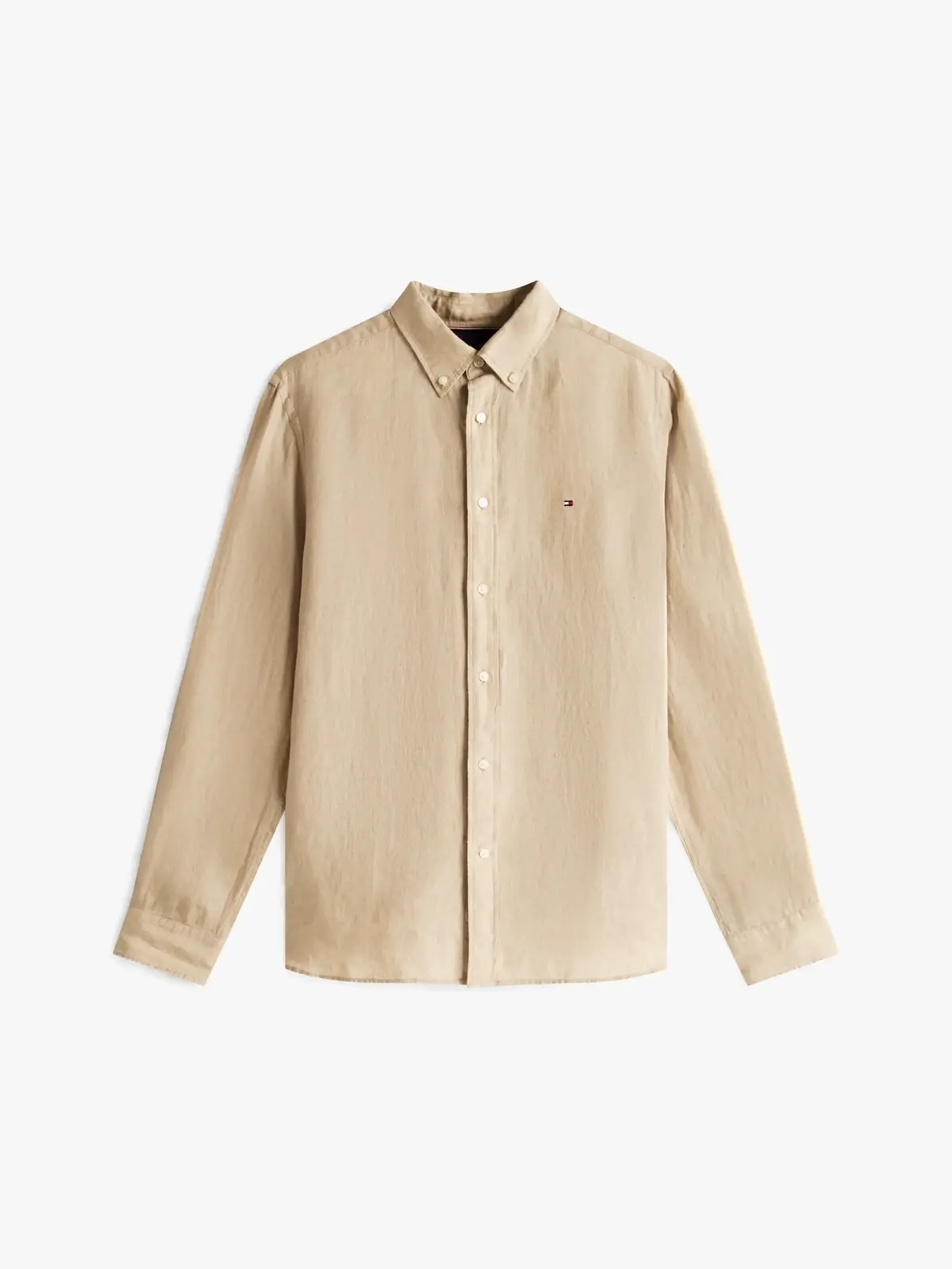 Tommy Hilfiger PIGMENT DYED LI SOLI, RBT Bej Erkek Gömlek