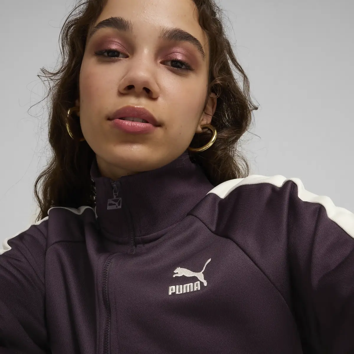 Puma ICONIC T7 Track Jacket Siyah Kadın Sweatshirt