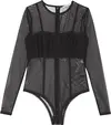 Calvin Klein MESH BODY Kadın Siyah T-Shirt