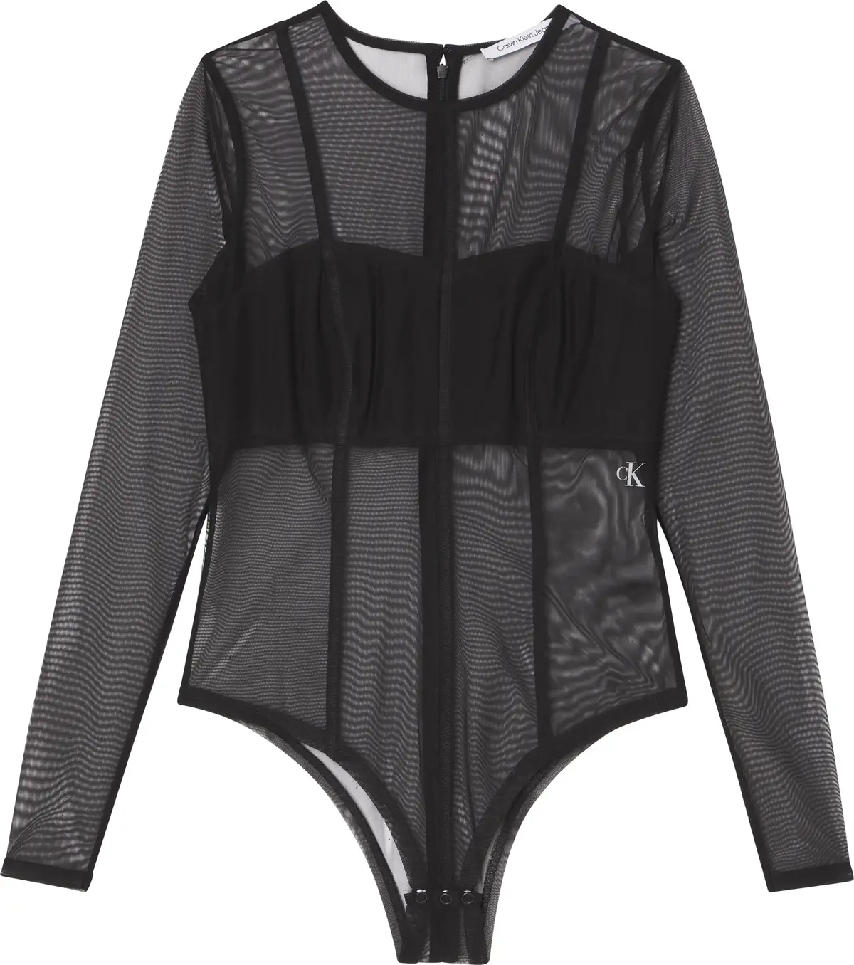 Calvin Klein MESH BODY Kadın Siyah T-Shirt