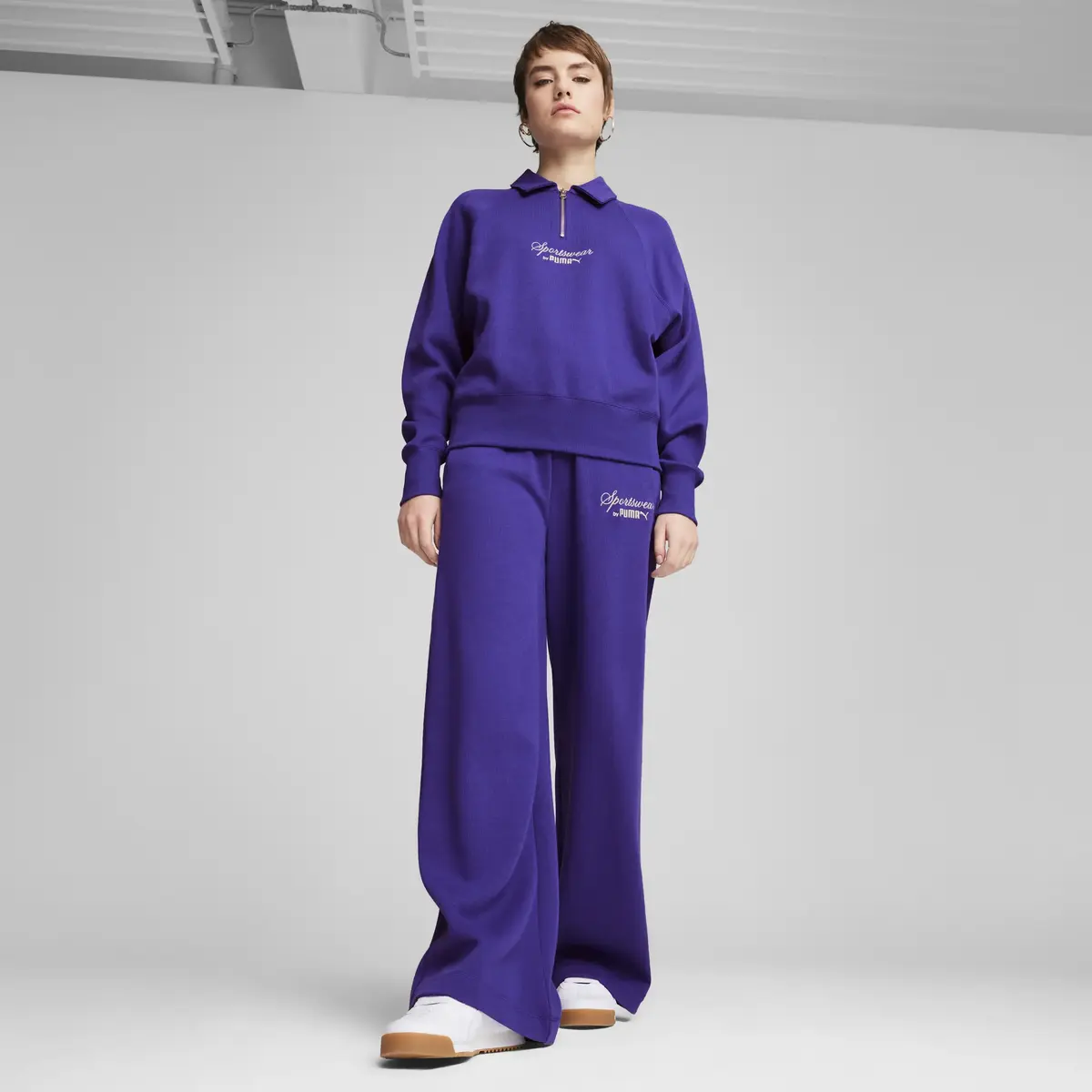 Puma CLASSICS+ Relaxed Sweatpants Mor Kadın Eşofman Altı