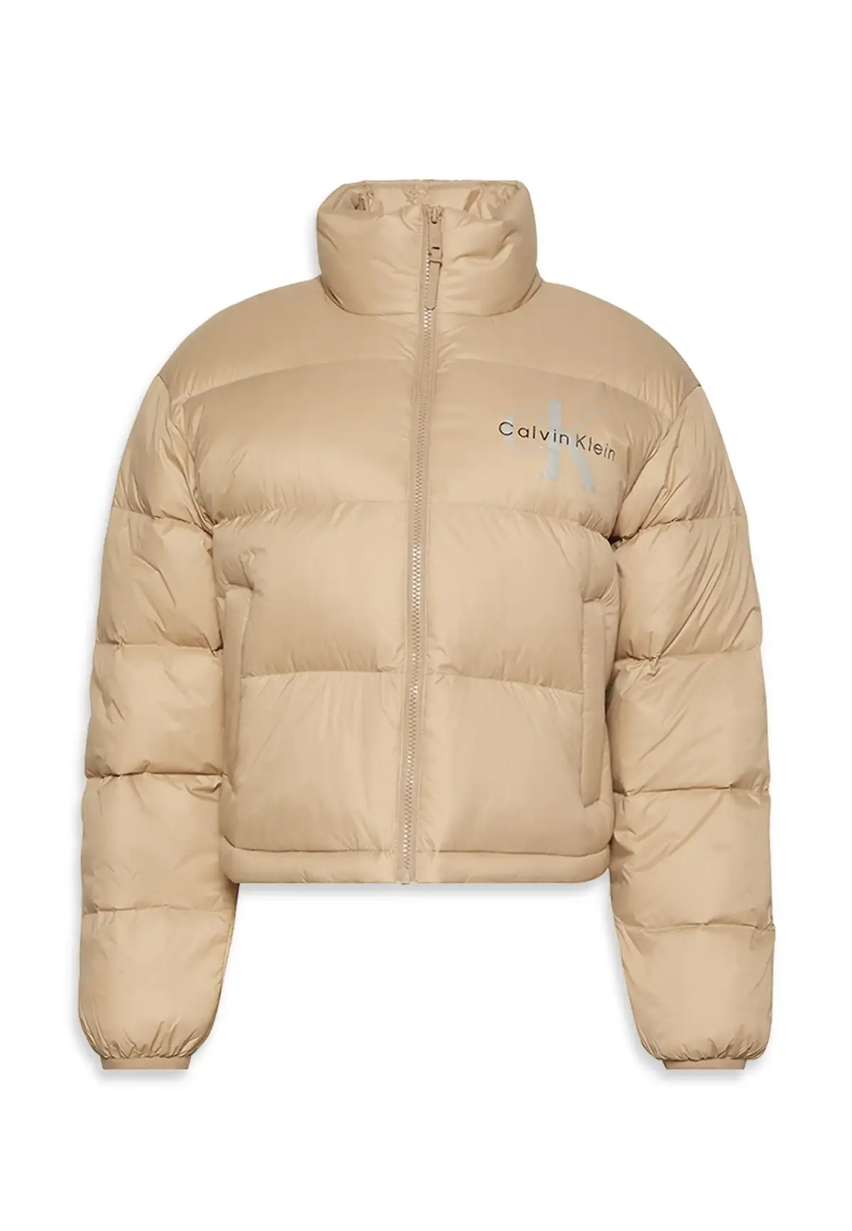 Calvin Klein GRAPHIC LOGO PUFFER, PAI Krem Kadın Şişme Mont