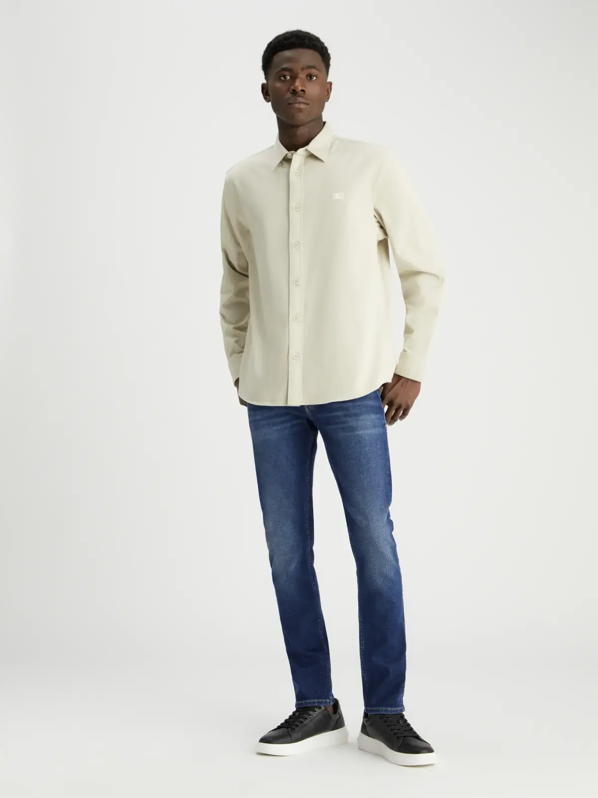 Calvin Klein SLIM Erkek Mavi Kot Pantolon