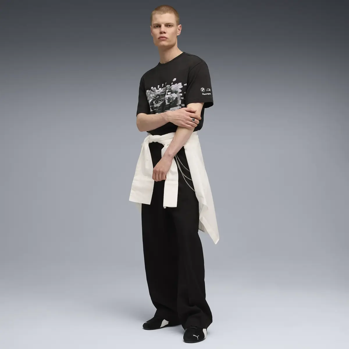 Puma BMW MMS Graphic Tee Mono Siyah Erkek T-Shirt