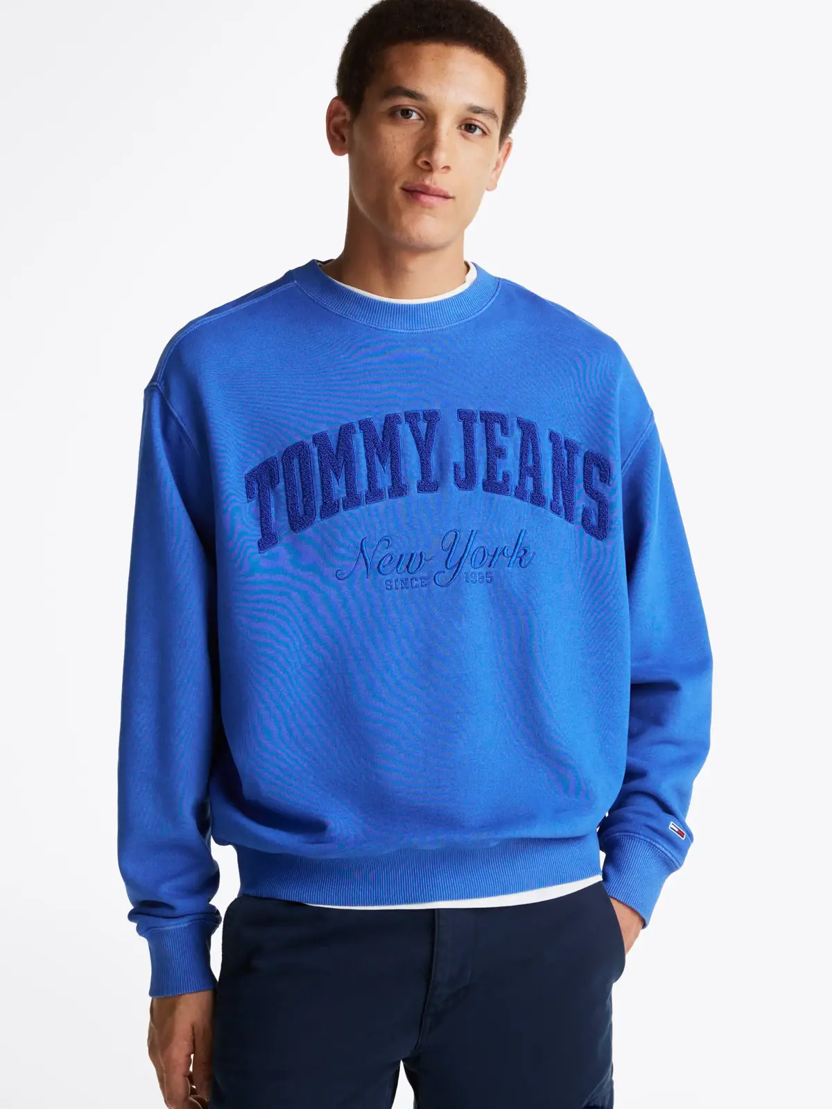 Tommy Hilfiger TJM RLX VINTAGE VARS Erkek Mavi Sweatshirt