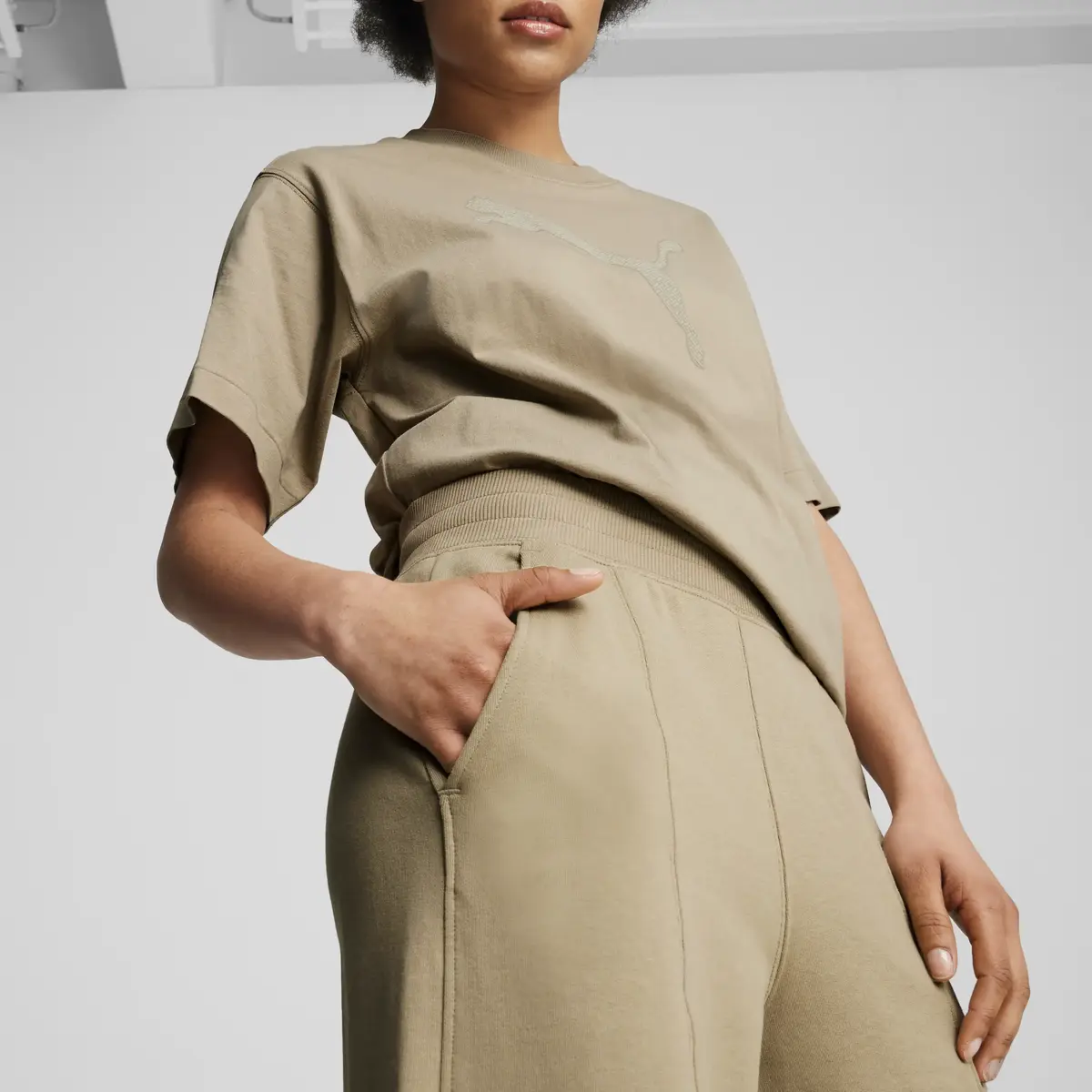 PUMA HER Straight Pants Kahverengi Kadın Eşofman Altı