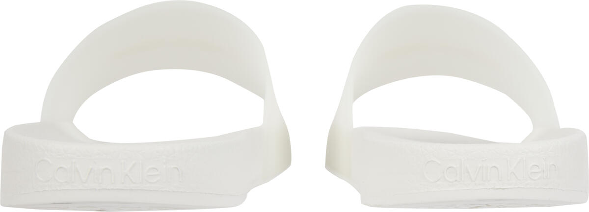Calvin Klein RUBBER POOL SLIDE - Kadın Beyaz Terlik