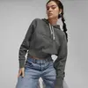 Puma CLASSICS+ Relaxed Cropped Hoodie Koyu Gri Kadın Hoodie