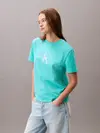 Calvin Klein HERO SS CLASSIC MONOLOGO CNECK T Mavi Kadın Tişört